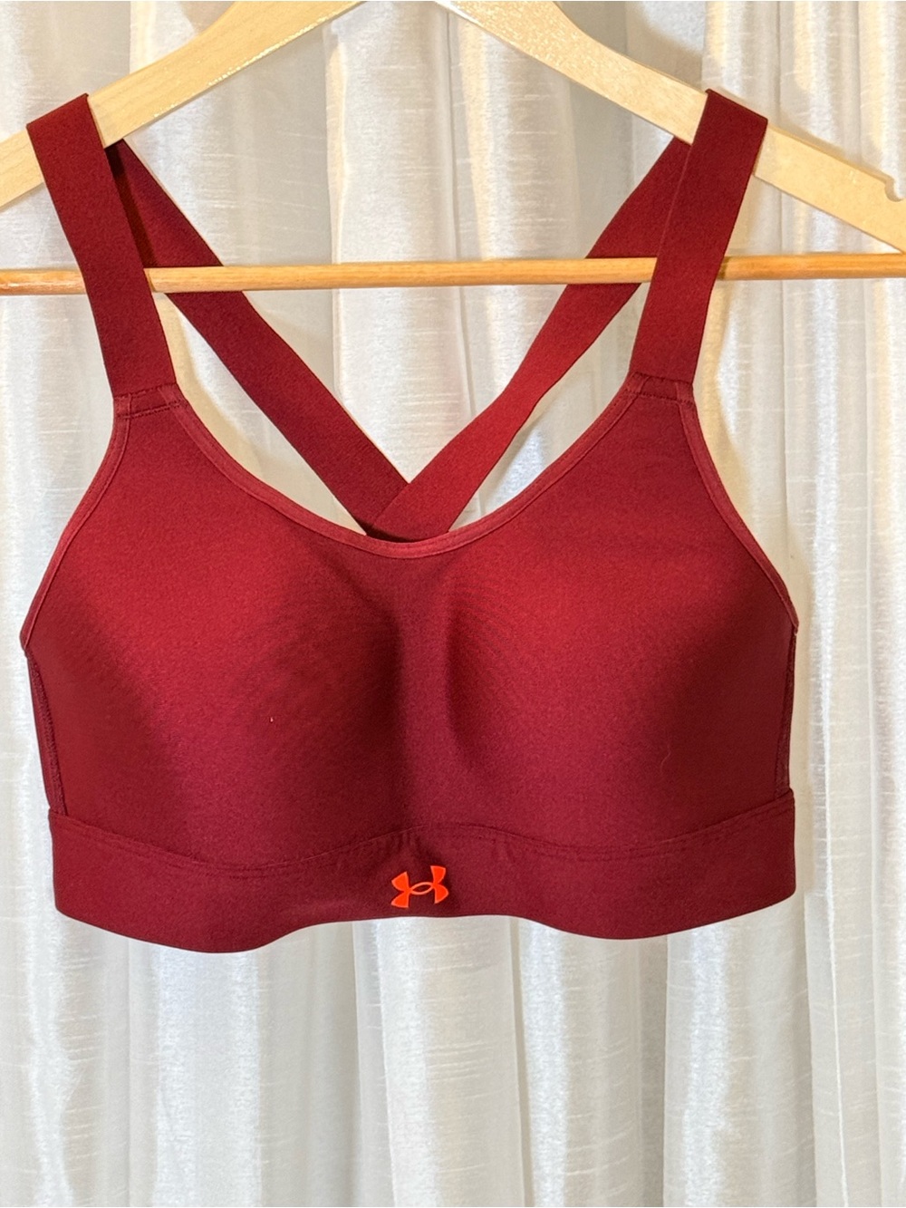 Under Armour Women's Maroon Crisscross Sports Bra